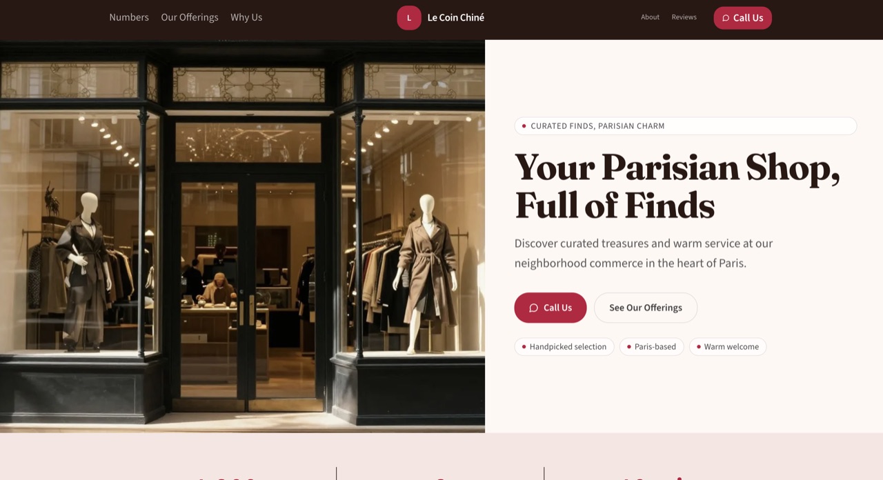 Exemple de site Vytrini